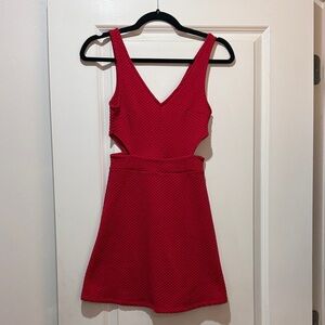 H&M Divided Red Mini Dress with Cut Outs